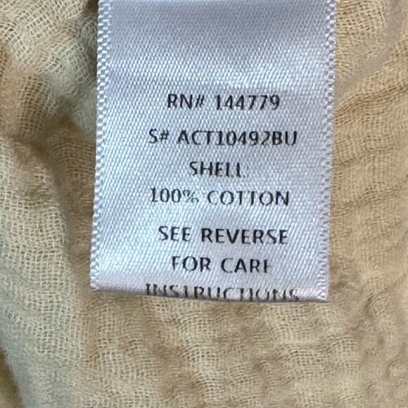 ACOA Colorblock Button Down Shirt Size L Cotton Minimalist Neutral Capsule - Picture 8 of 11